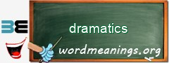 WordMeaning blackboard for dramatics